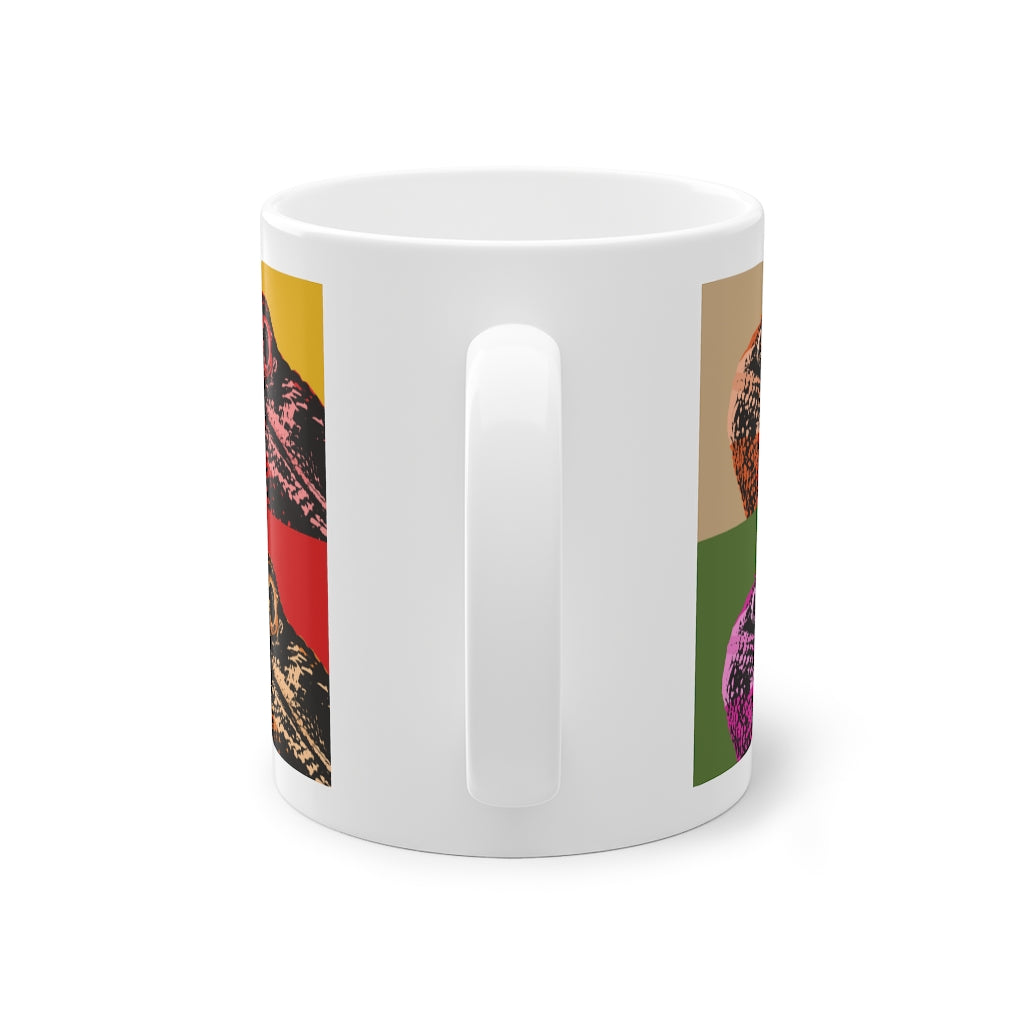 Standard Mug, 11oz -  Retro Popart Bearded Dragon