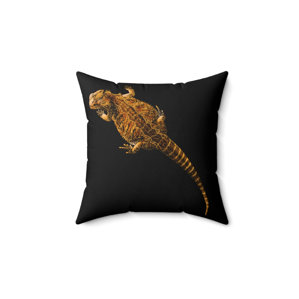 Spun Polyester Square Pillow - Bearded Dragon