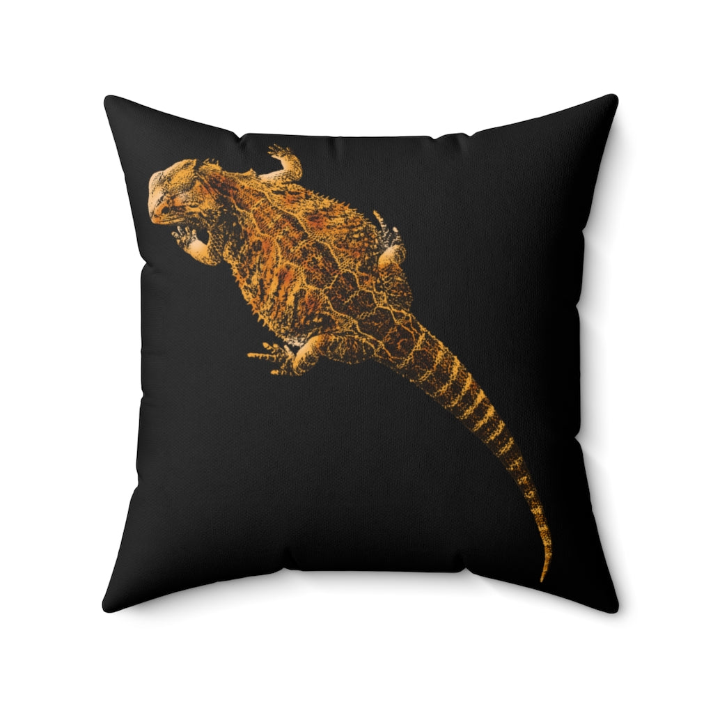 Spun Polyester Square Pillow - Bearded Dragon