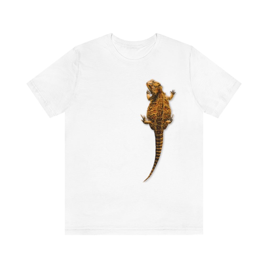 Unisex Jersey Short Sleeve Tee -  Bearded Dragon on Low Front