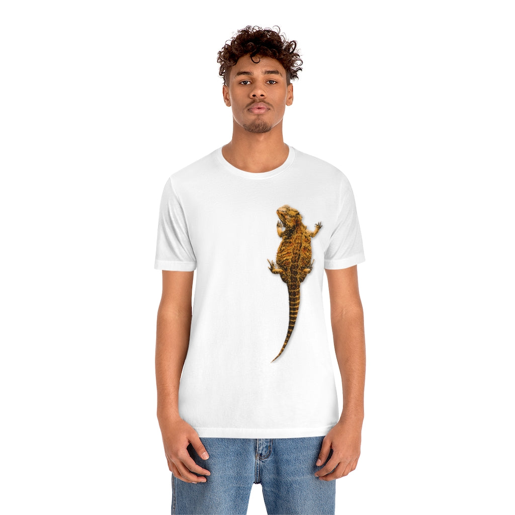 Unisex Jersey Short Sleeve Tee -  Bearded Dragon on Low Front