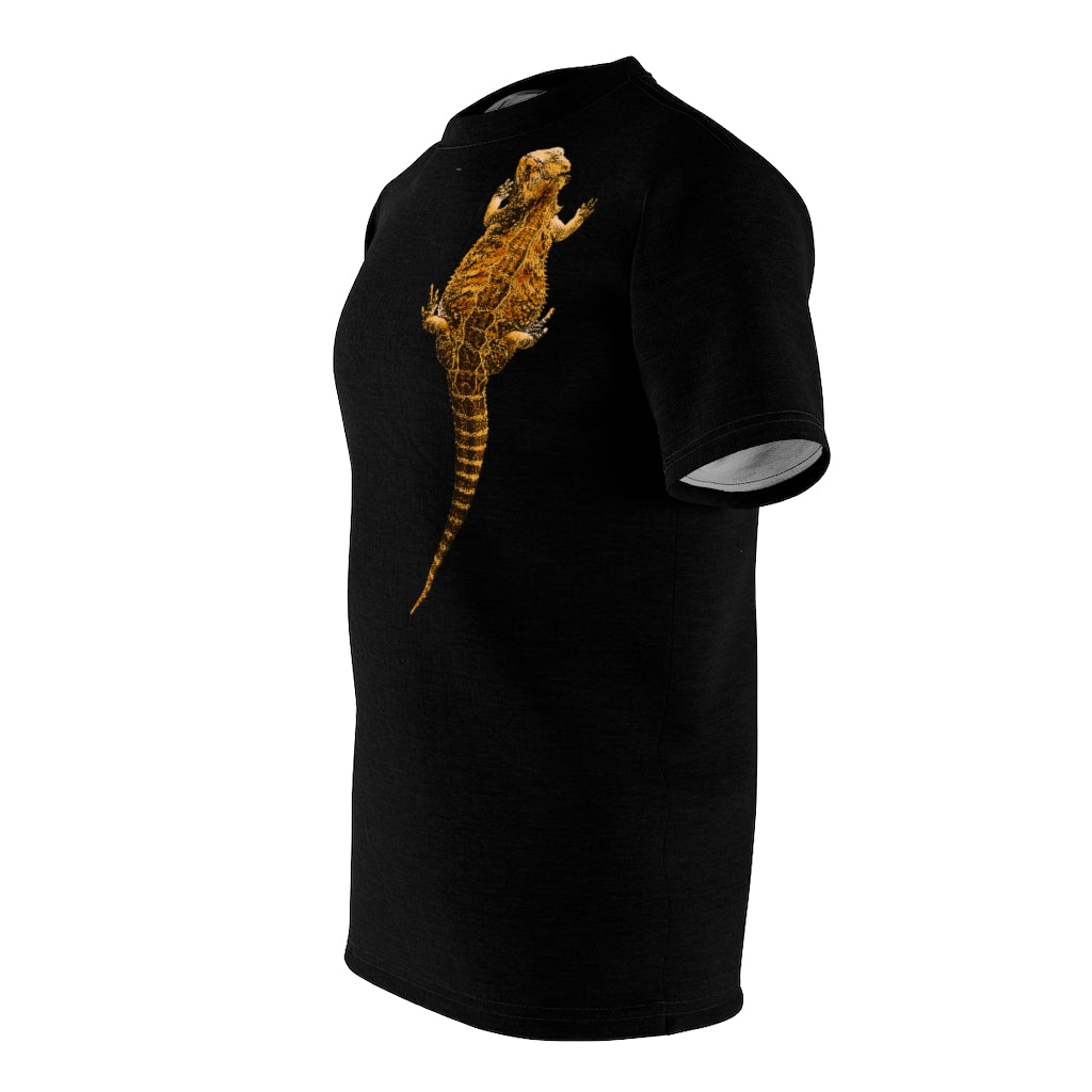 Unisex AOP Cut & Sew Tee -  Bearded Dragon on front