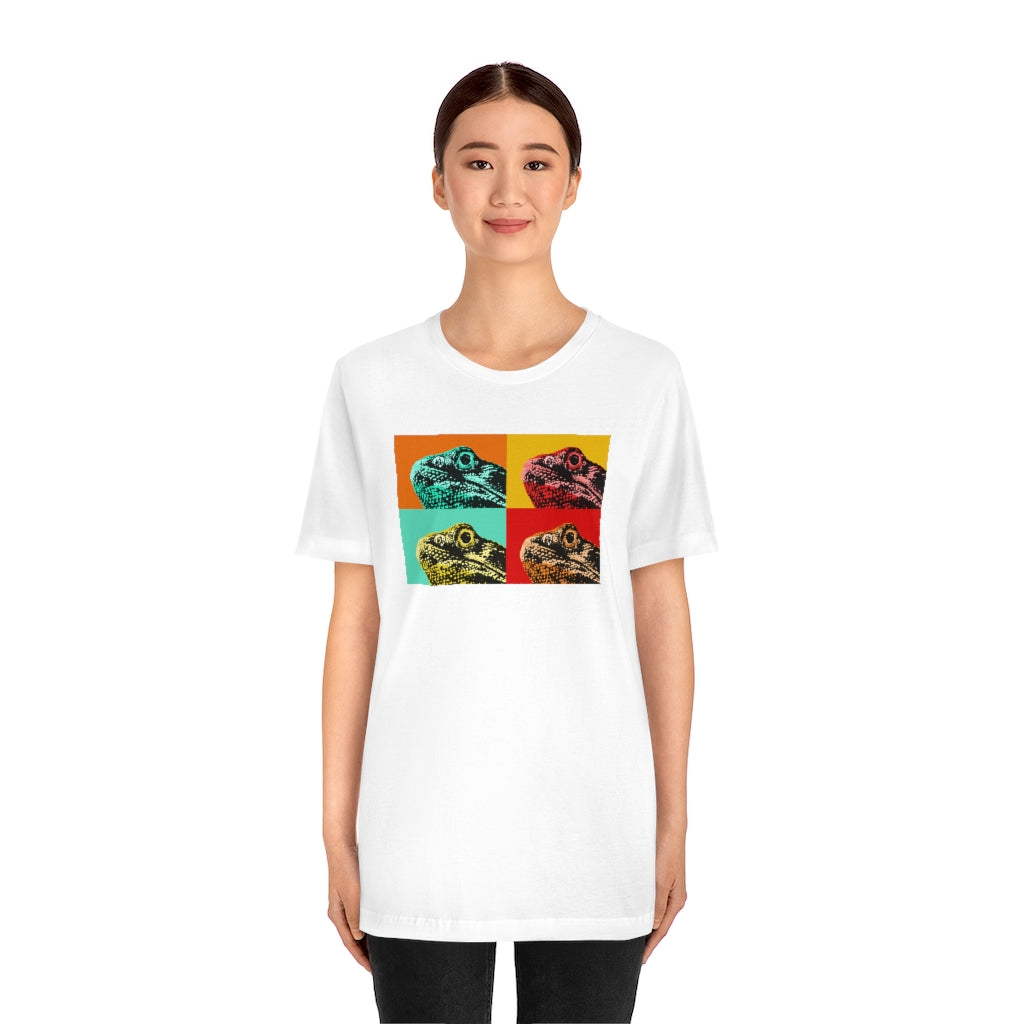 Unisex Jersey Short Sleeve Tee - Bearded Dragon Retro Popart