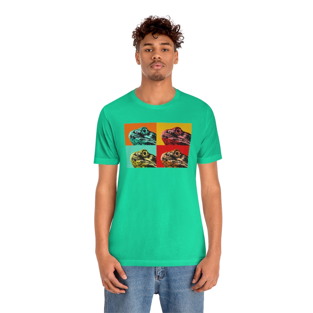 Unisex Jersey Short Sleeve Tee - Bearded Dragon Retro Popart