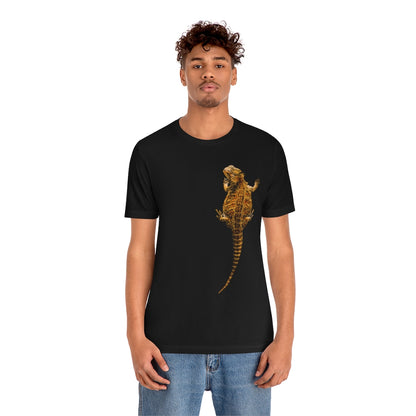 Unisex Jersey Short Sleeve Tee -  Bearded Dragon on Low Front