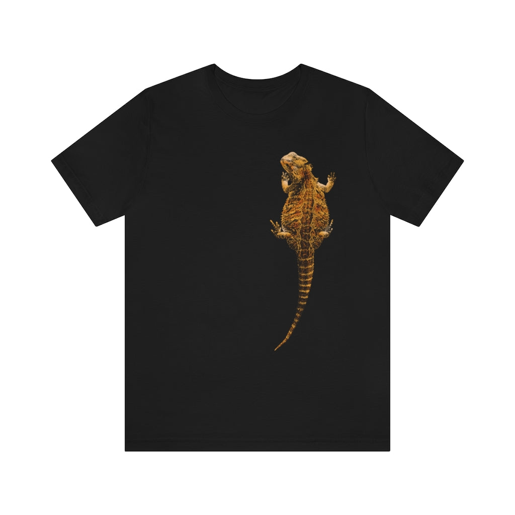 Unisex Jersey Short Sleeve Tee -  Bearded Dragon on Low Front