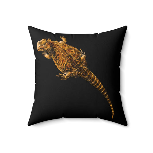 Spun Polyester Square Pillow -  Bearded Dragon