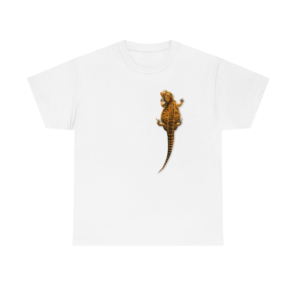 Unisex Heavy Cotton Tee -  Bearded Dragon on Low Front